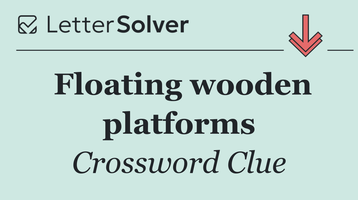 Floating wooden platforms