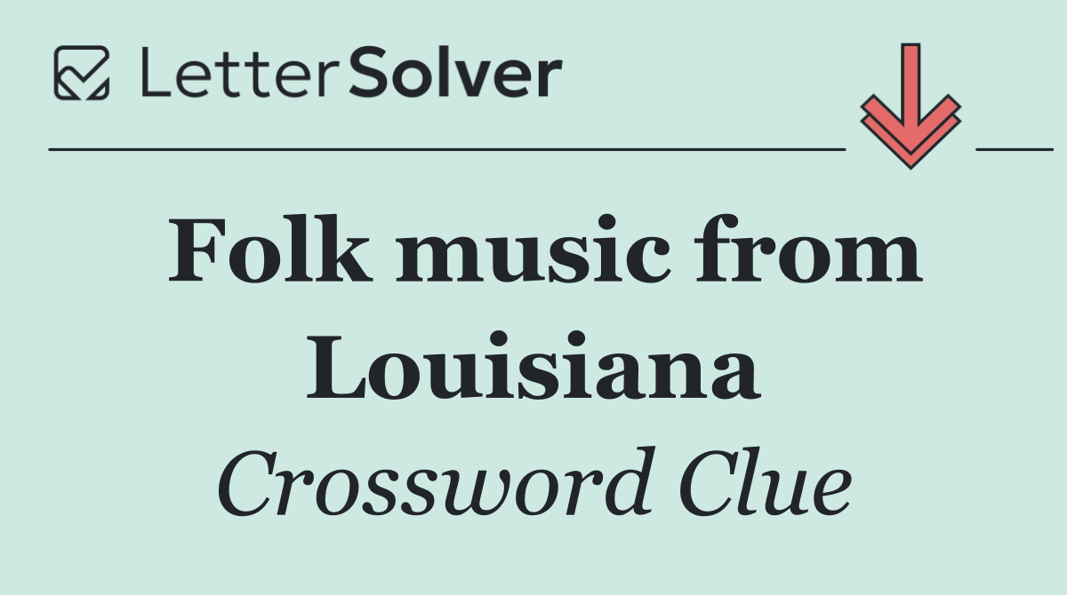 Folk music from Louisiana