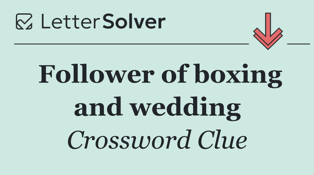 Follower of boxing and wedding