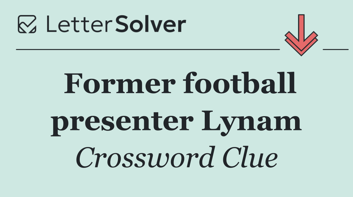 Former football presenter Lynam