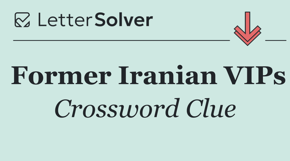 Former Iranian VIPs