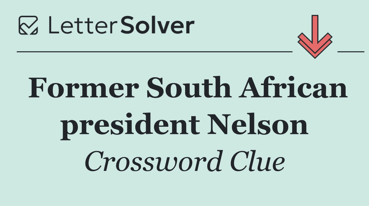 Former South African president Nelson