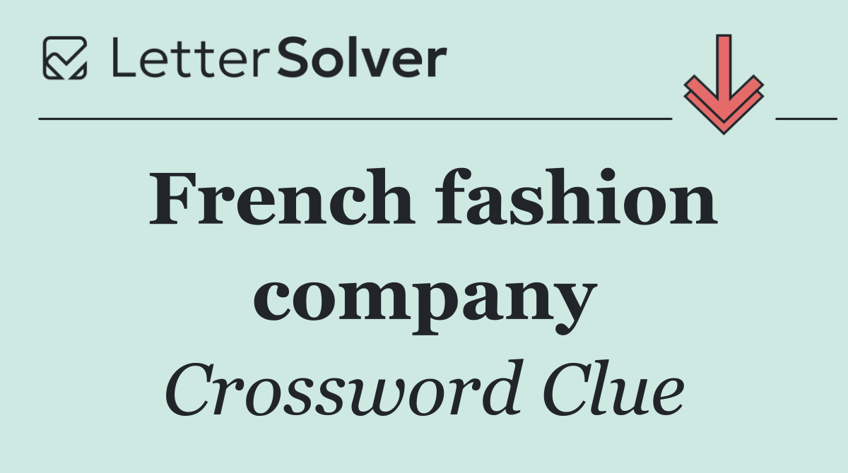 French fashion company