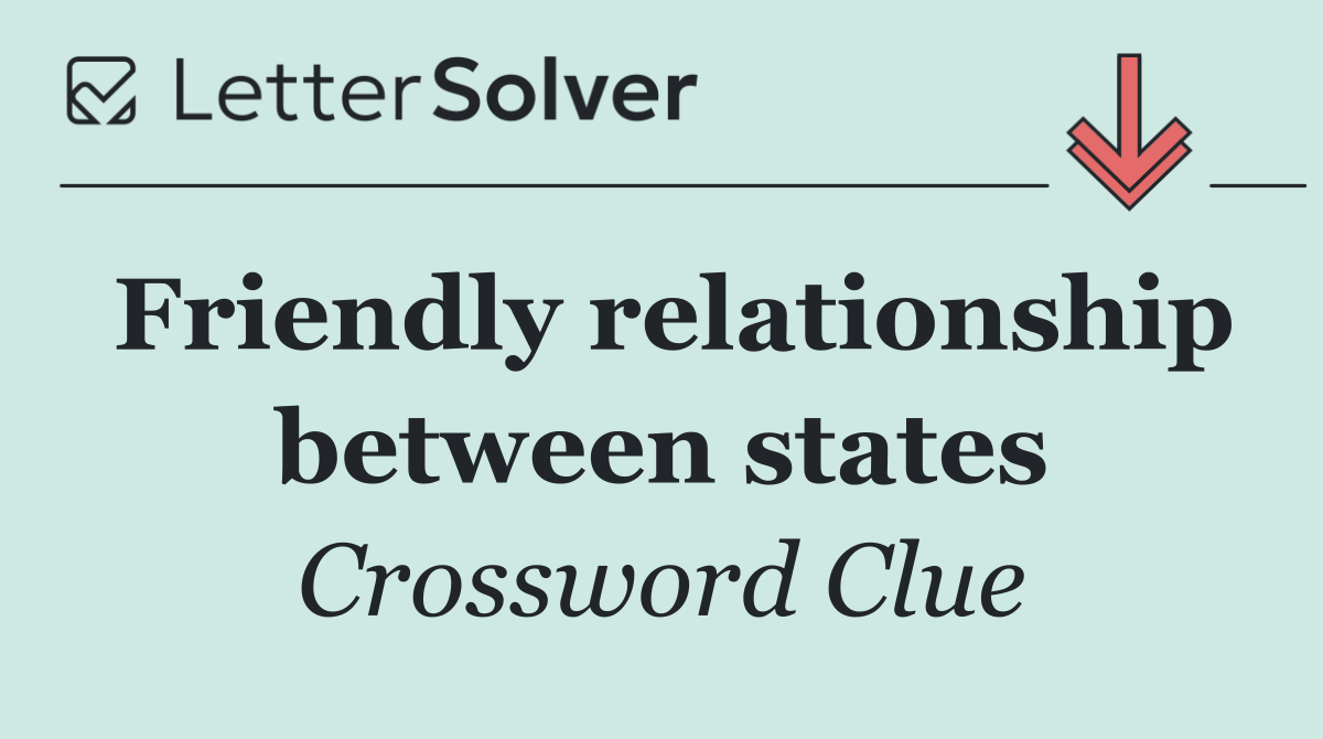 Friendly relationship between states