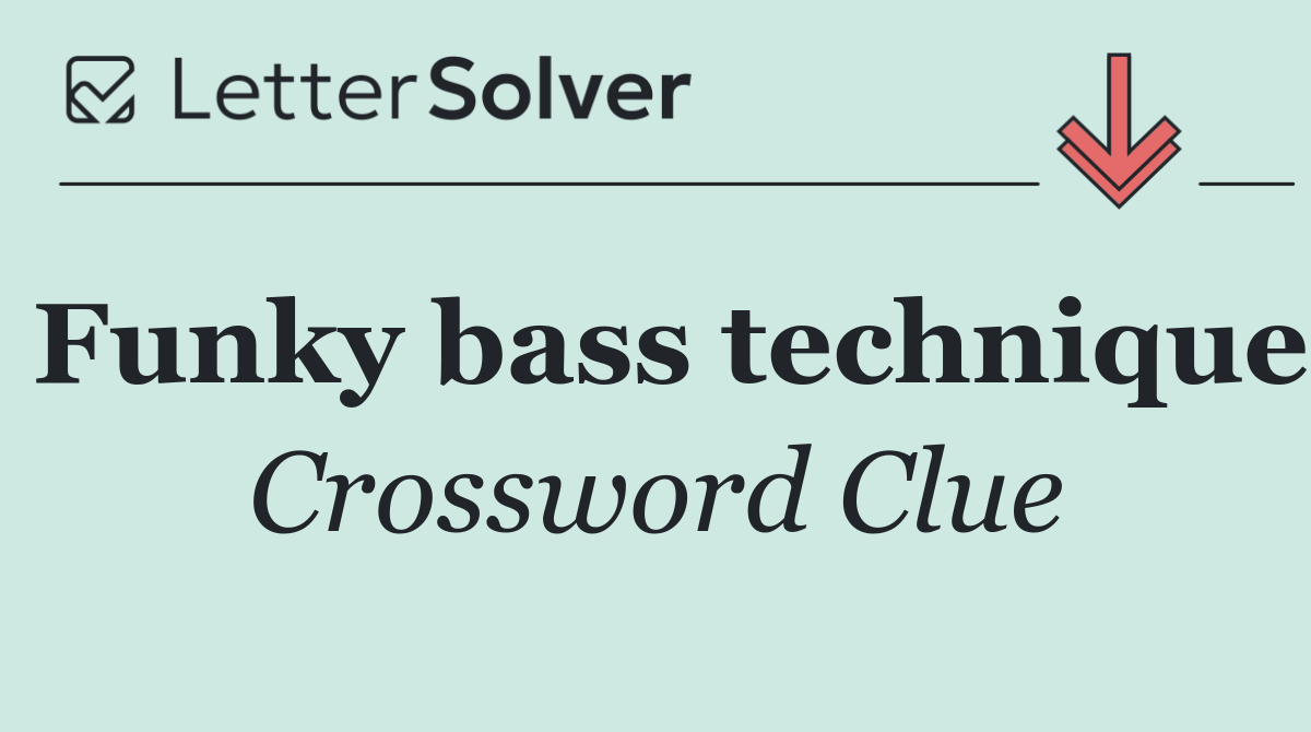 Funky bass technique
