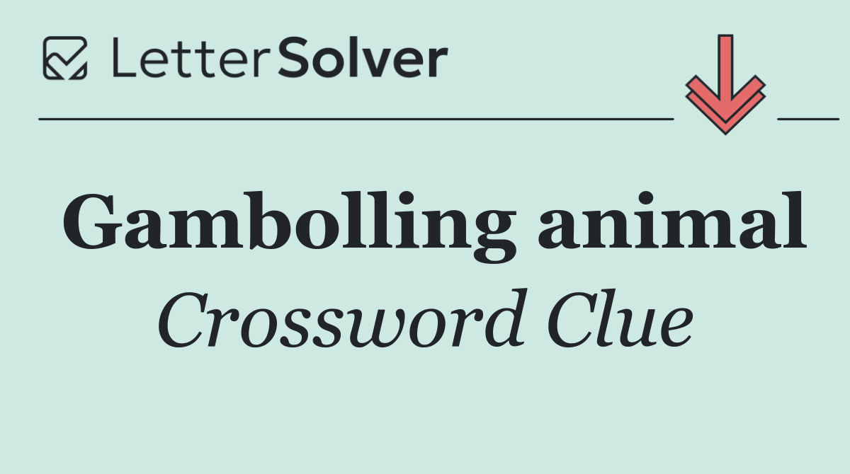 Gambolling animal