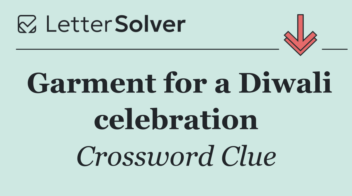 Garment for a Diwali celebration