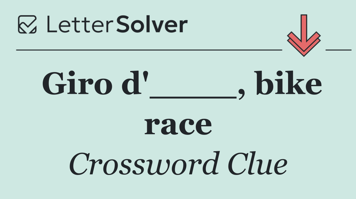 Giro d'____, bike race