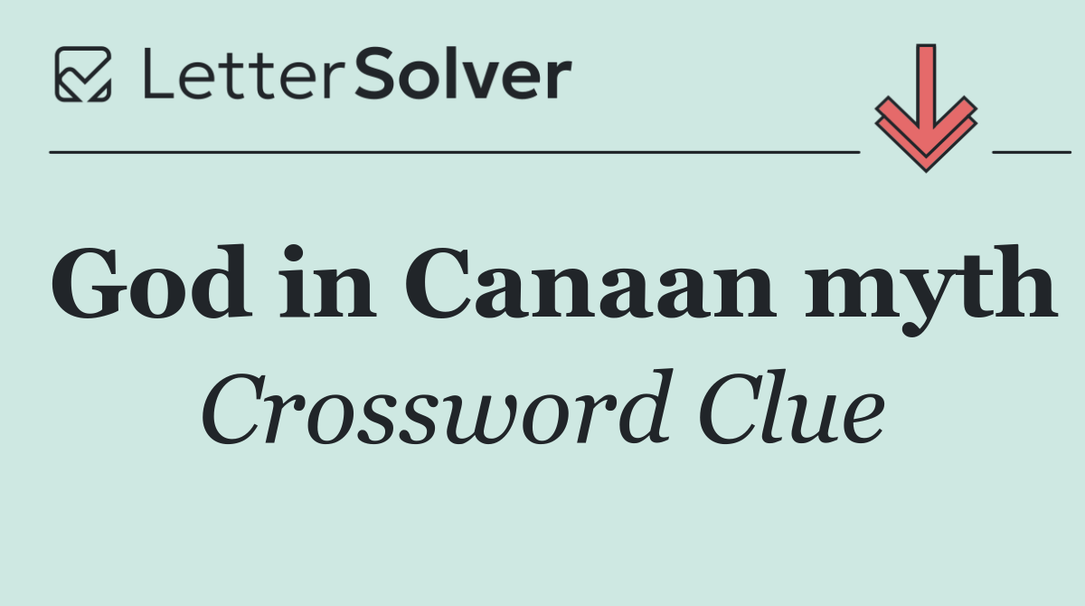 God in Canaan myth