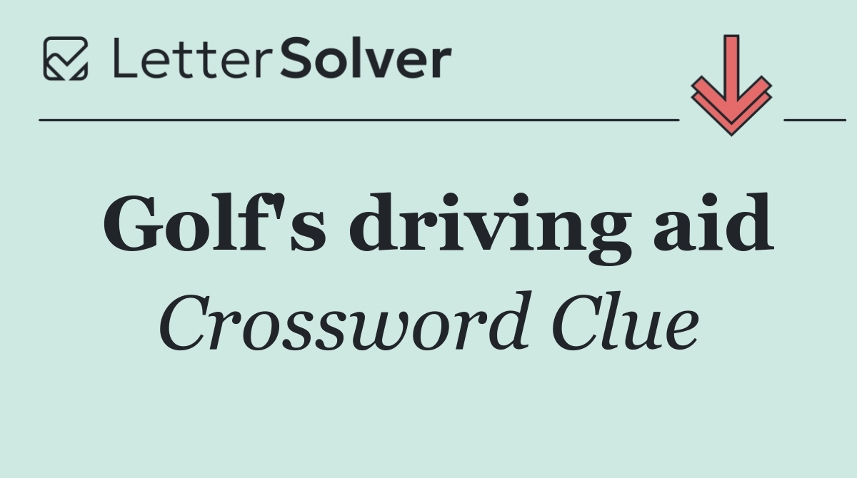 Golf's driving aid
