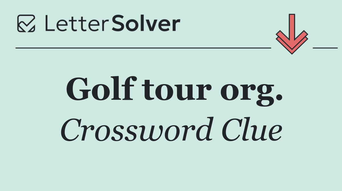 Golf tour org.