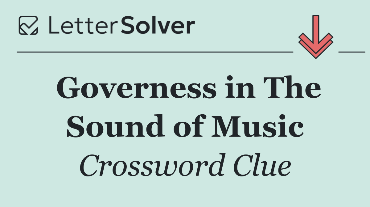 Governess in The Sound of Music