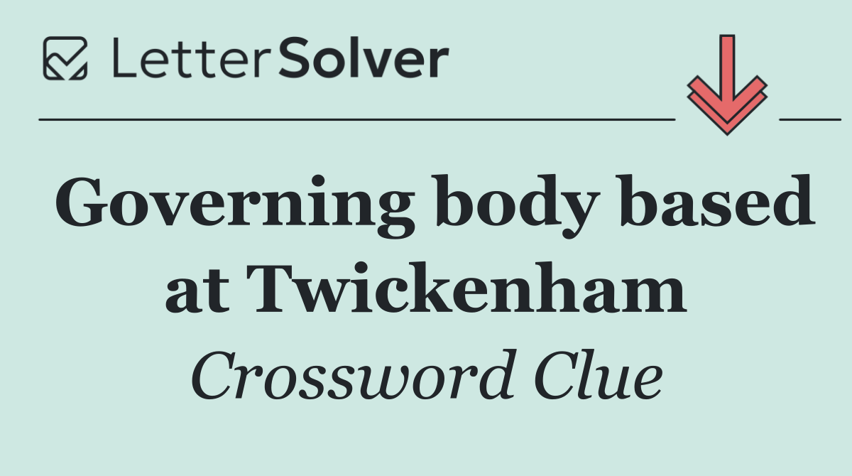 Governing body based at Twickenham