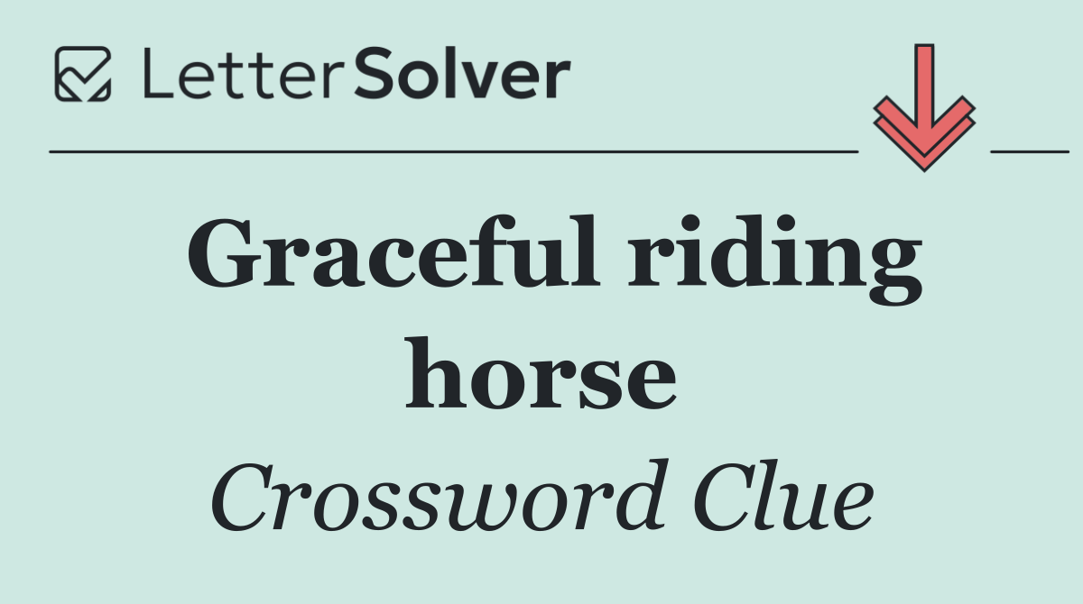 Graceful riding horse