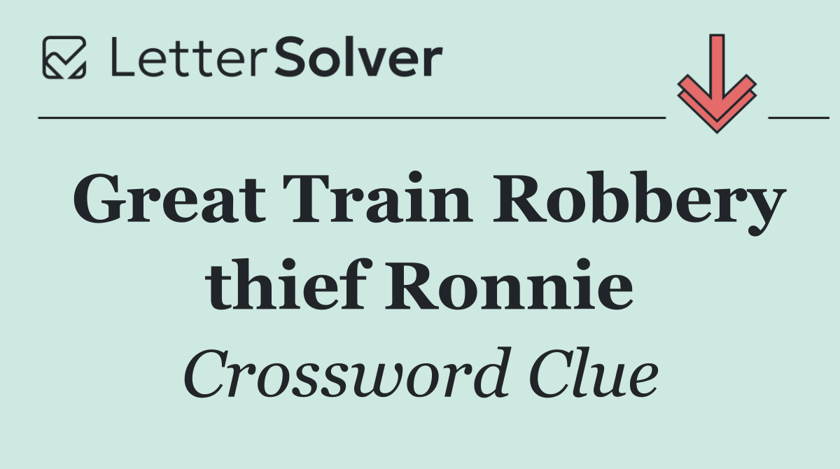 Great Train Robbery thief Ronnie