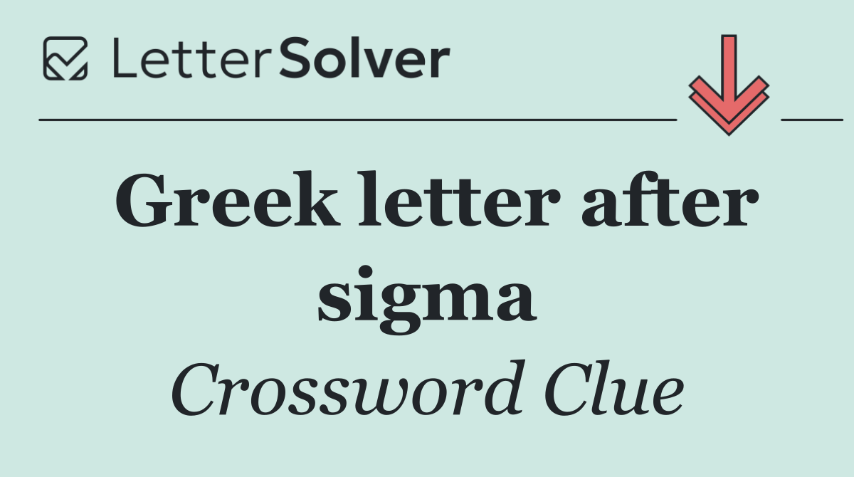 Greek letter after sigma