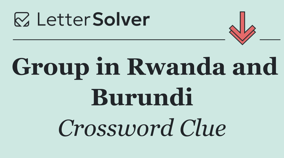 Group in Rwanda and Burundi