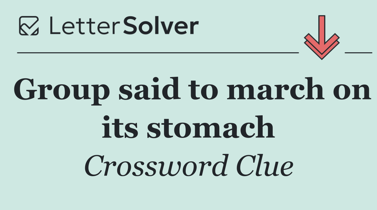 Group said to march on its stomach