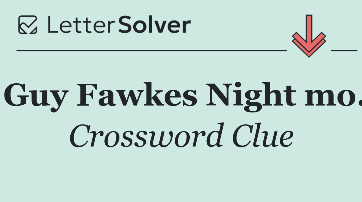 Guy Fawkes Night mo.