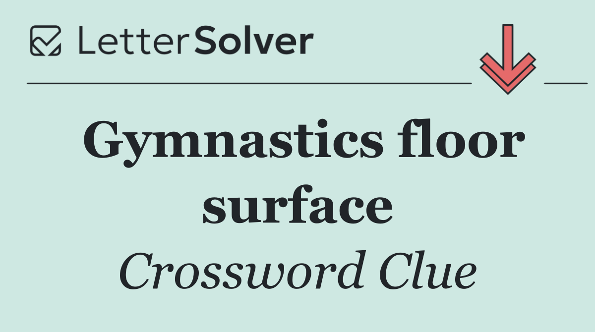 Gymnastics floor surface