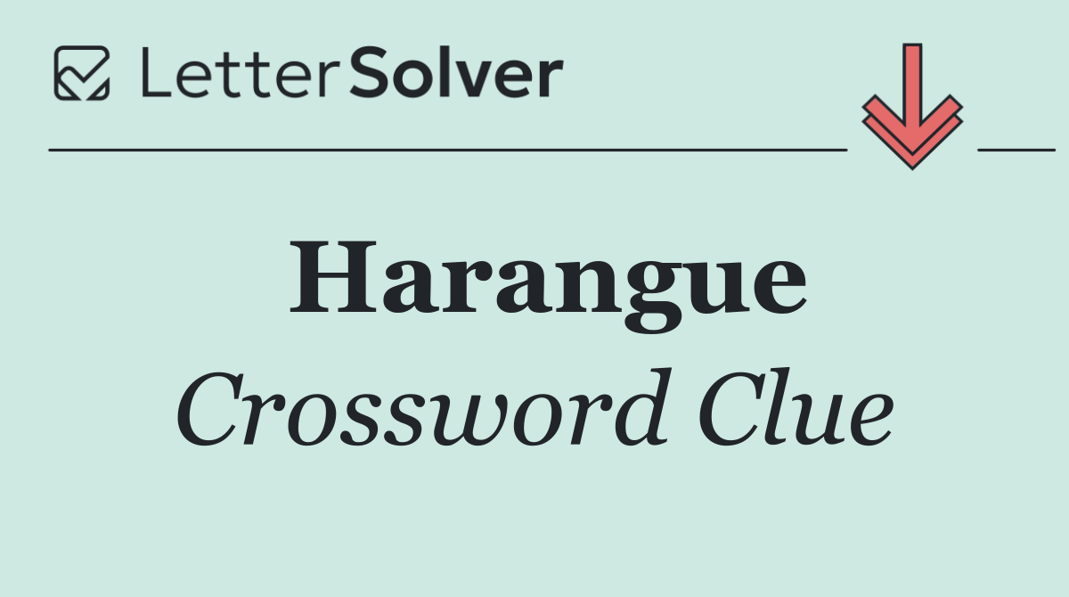 Harangue