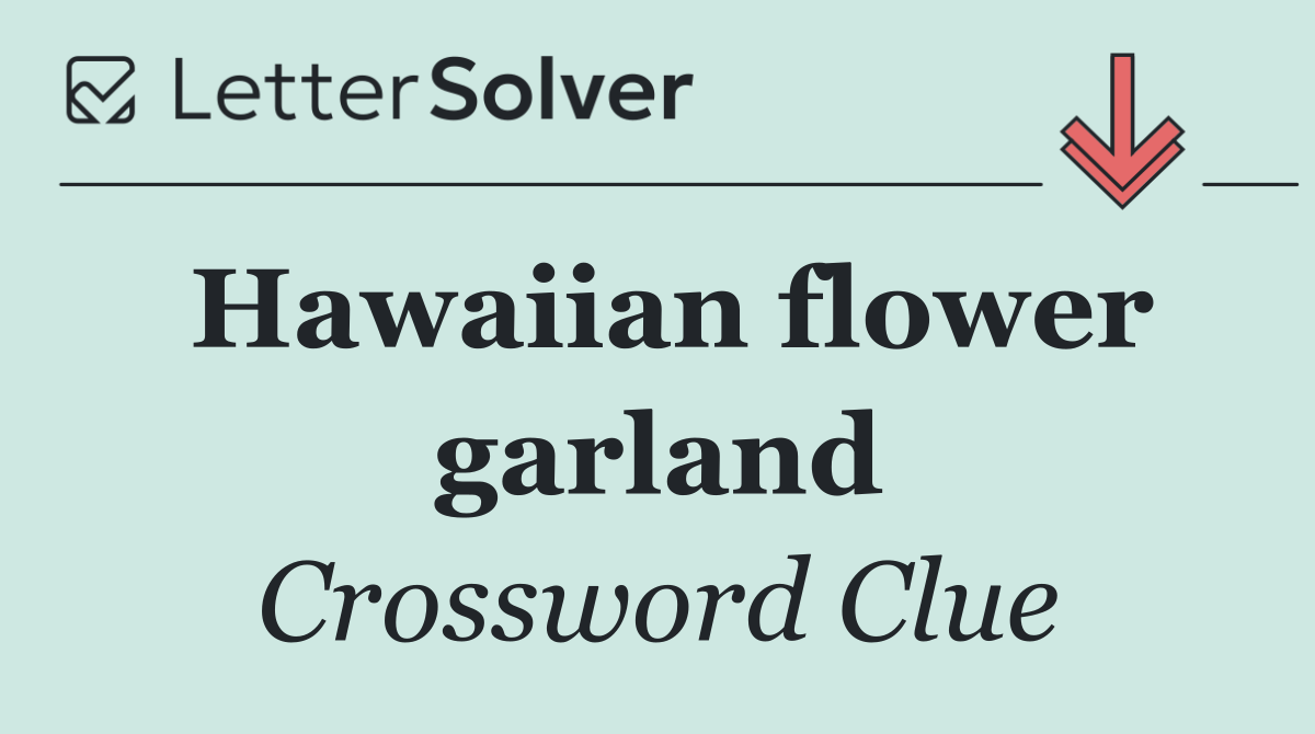 Hawaiian flower garland