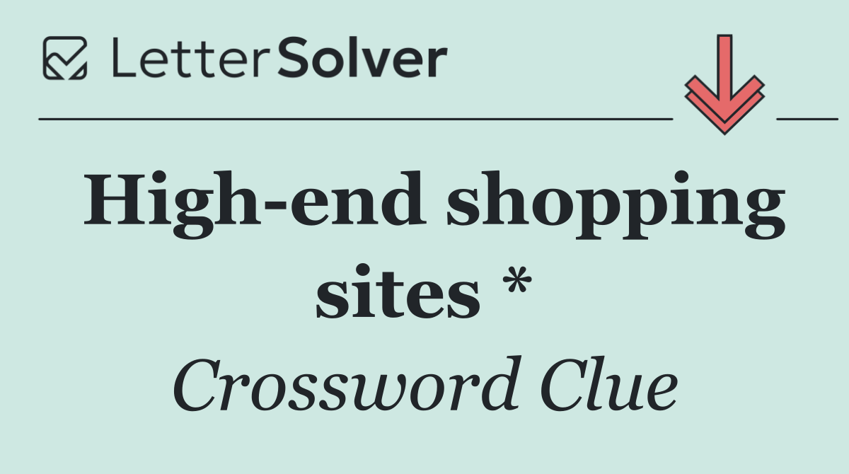 High end shopping sites *