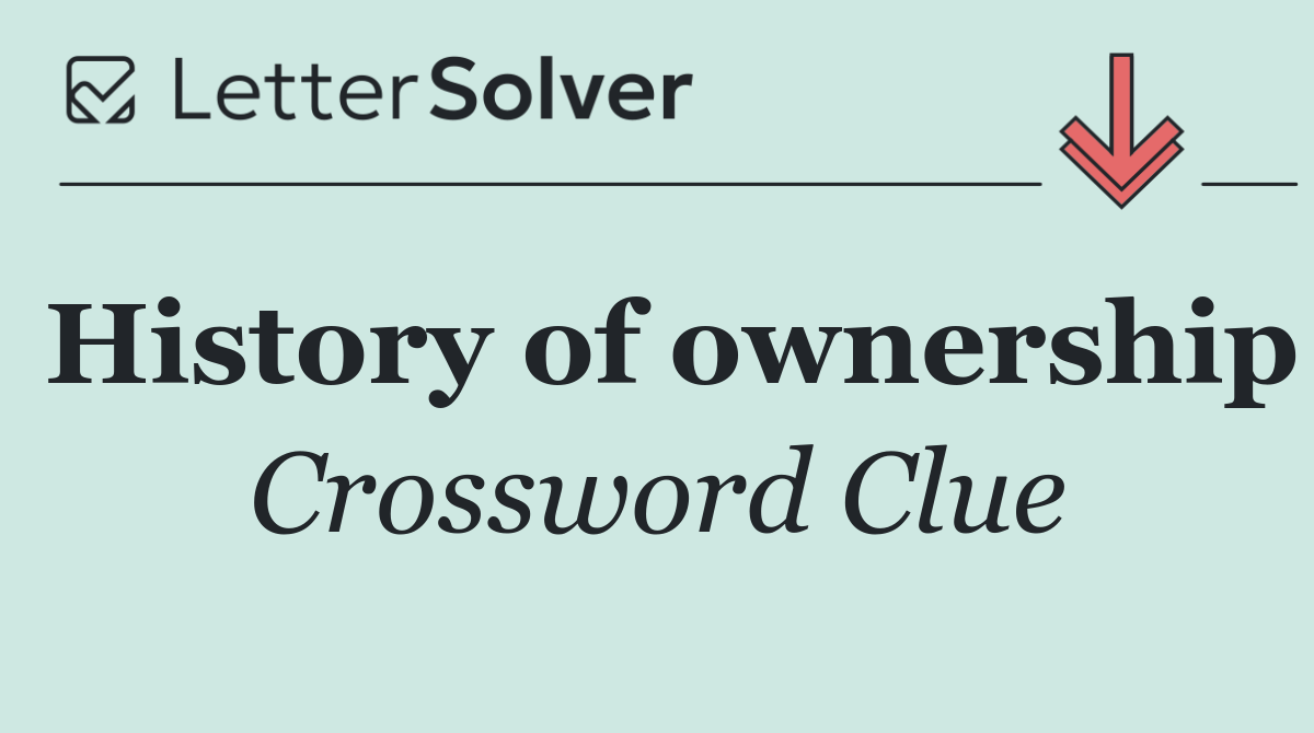 History of ownership
