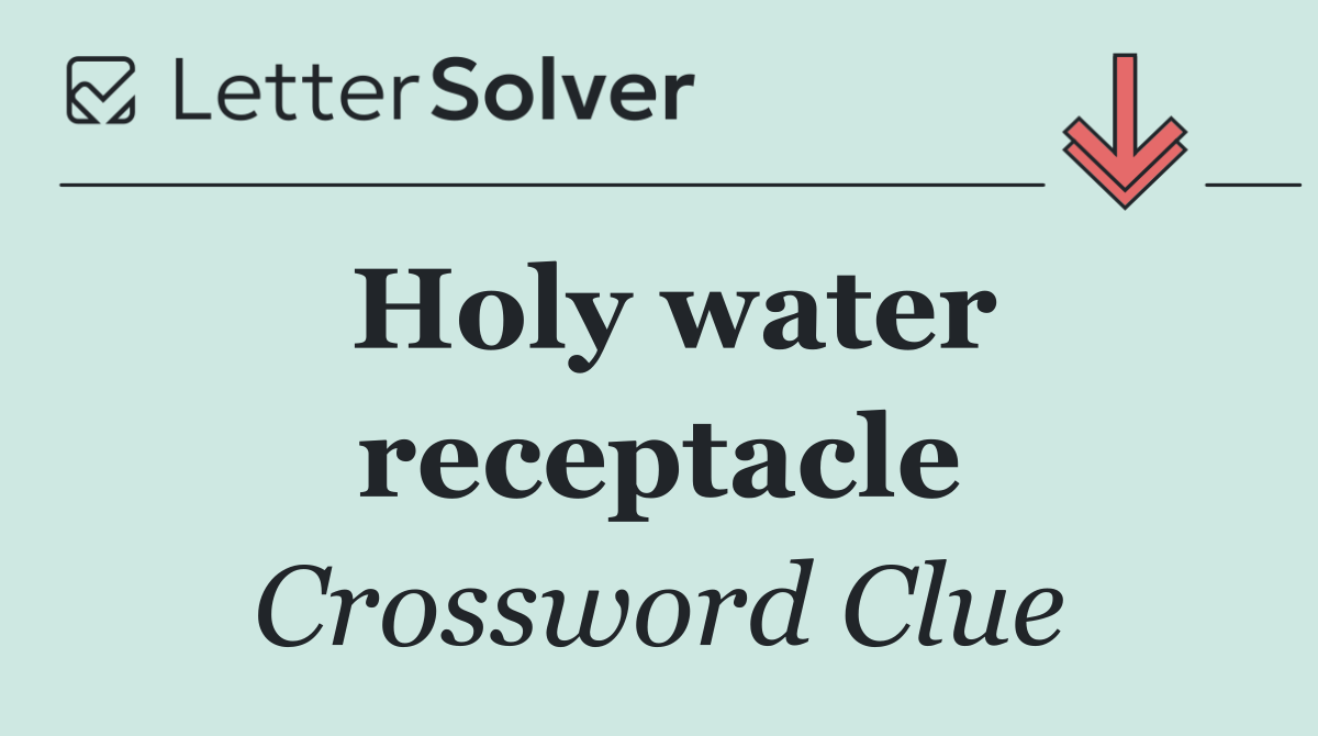 Holy water receptacle