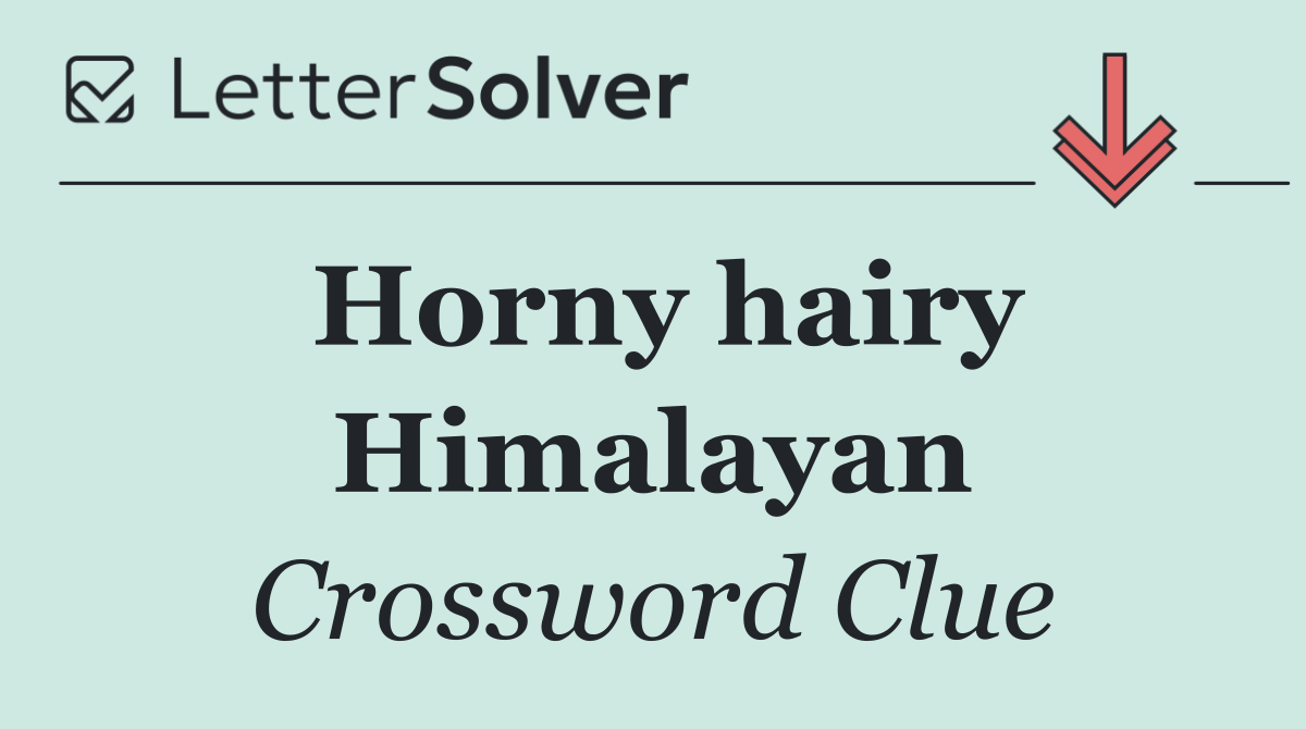 Horny hairy Himalayan