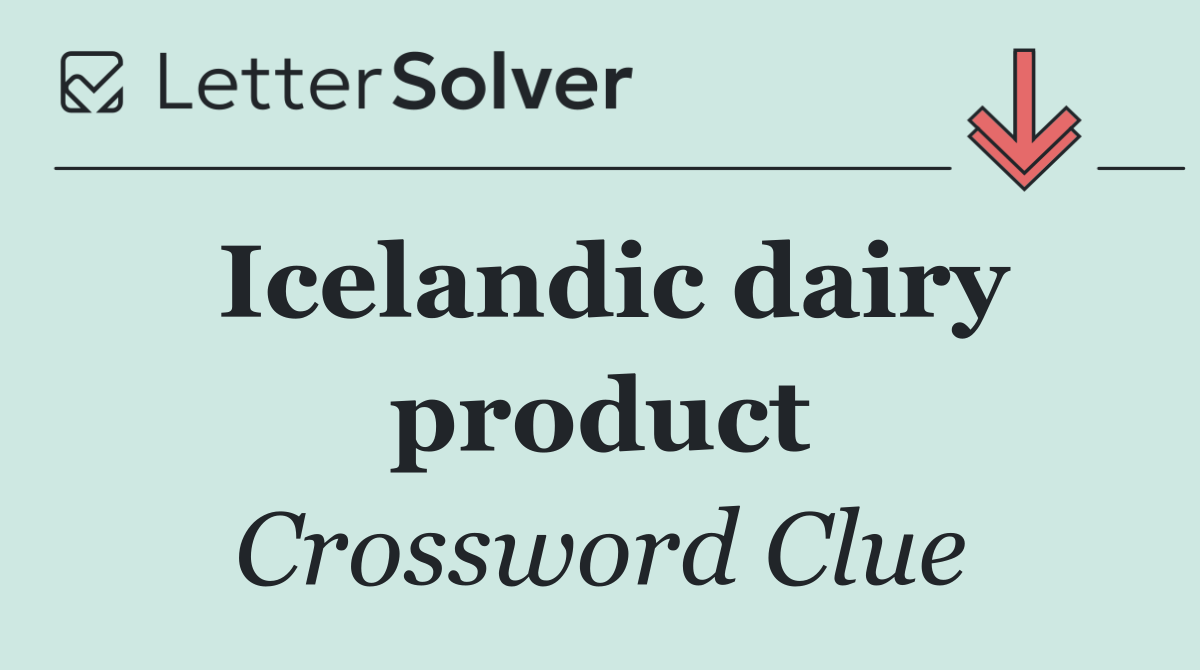 Icelandic dairy product