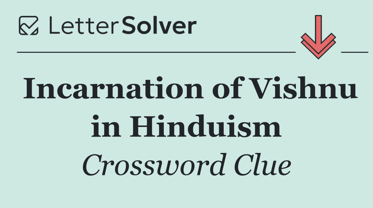 Incarnation of Vishnu in Hinduism