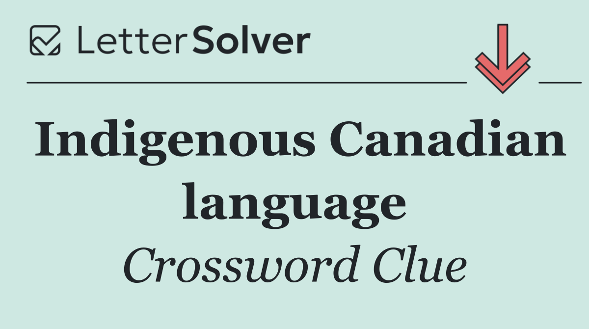 Indigenous Canadian language