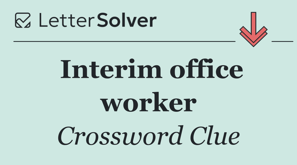 Interim office worker