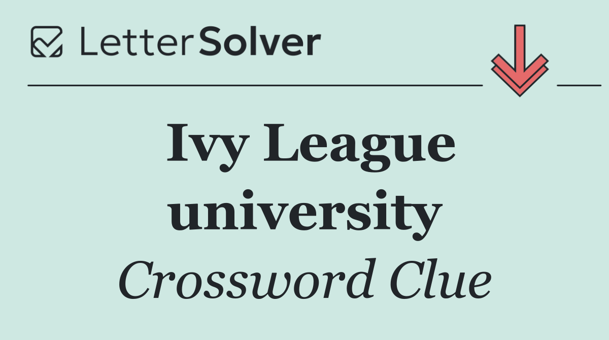 Ivy League university