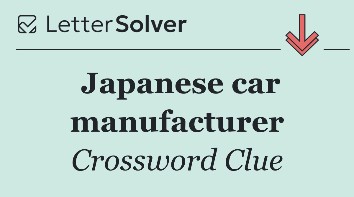 Japanese car manufacturer