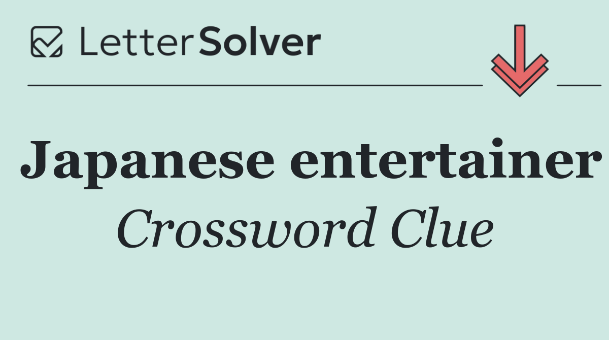 Japanese entertainer
