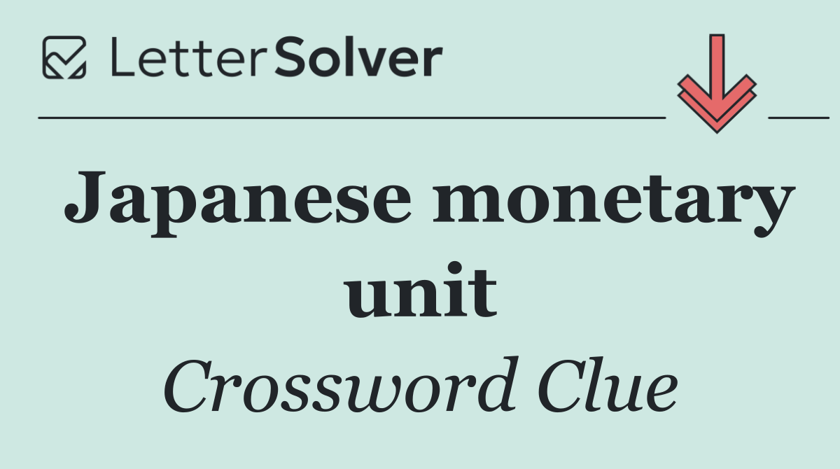 Japanese monetary unit