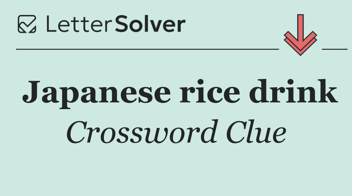 Japanese rice drink
