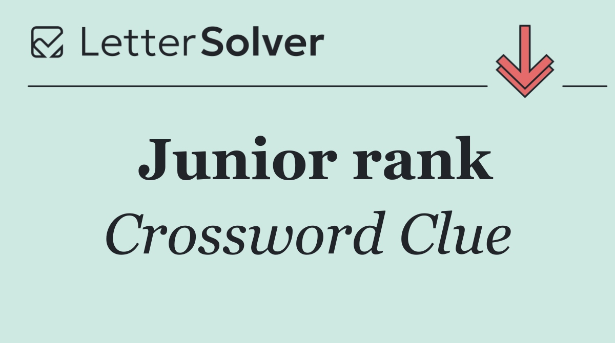 Junior rank