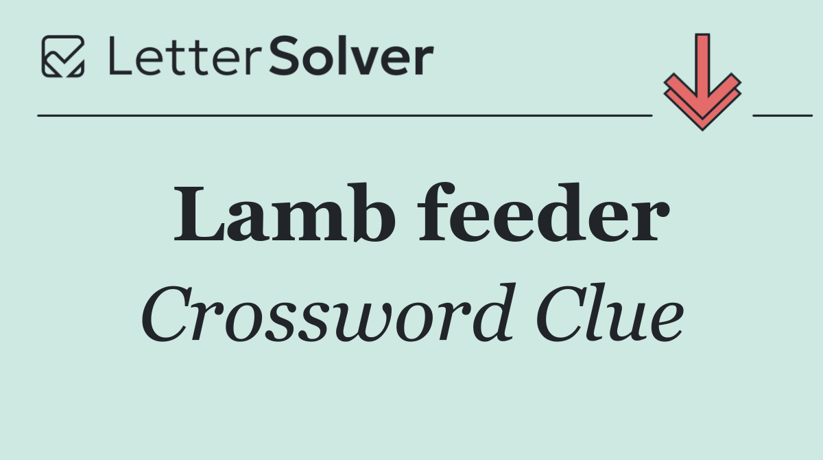 Lamb feeder