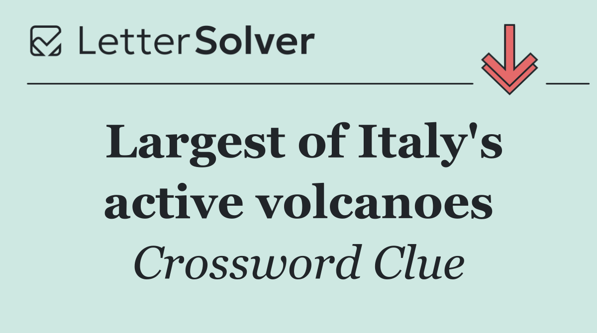 Largest of Italy's active volcanoes