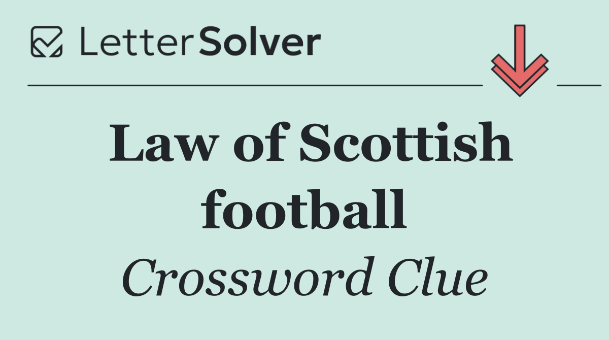Law of Scottish football
