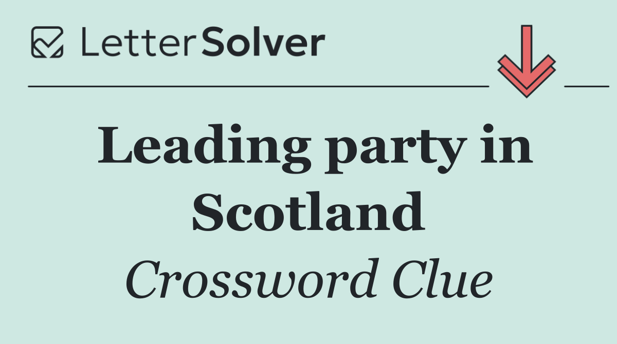 Leading party in Scotland