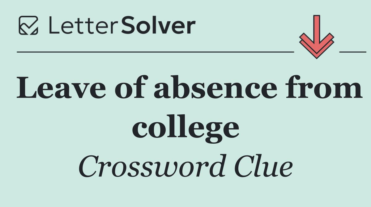 Leave of absence from college