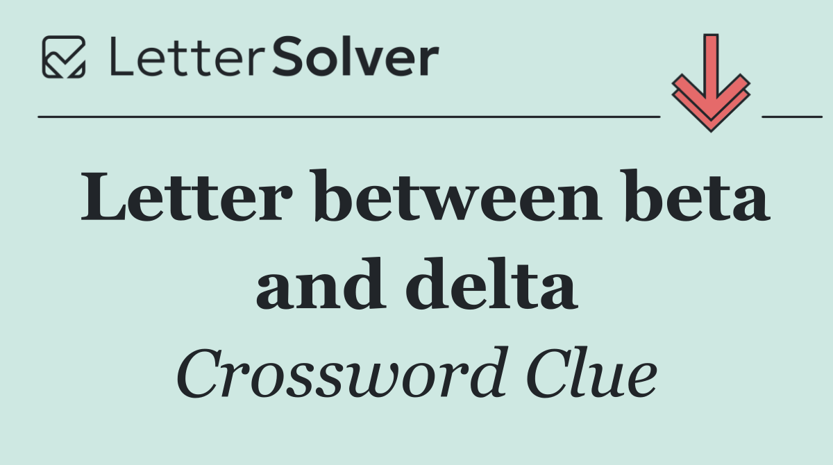 Letter between beta and delta