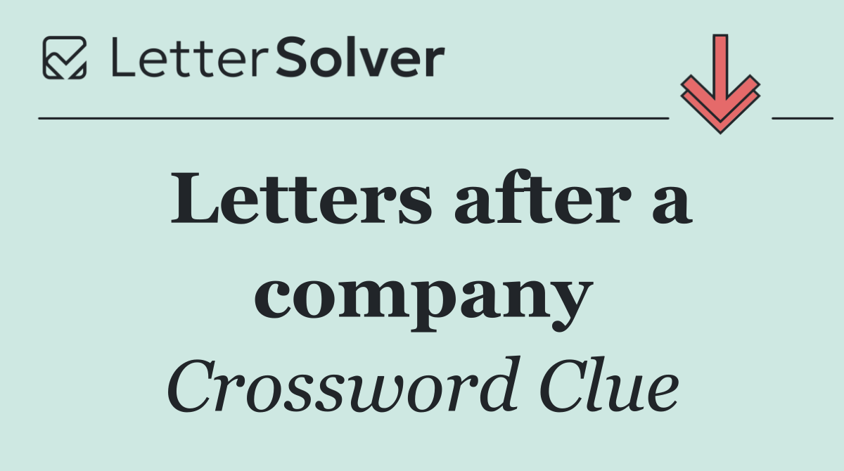 Letters after a company