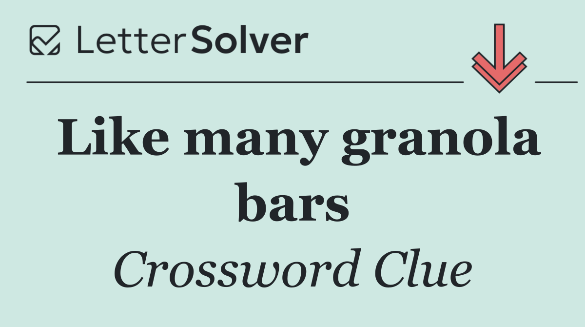 Like many granola bars
