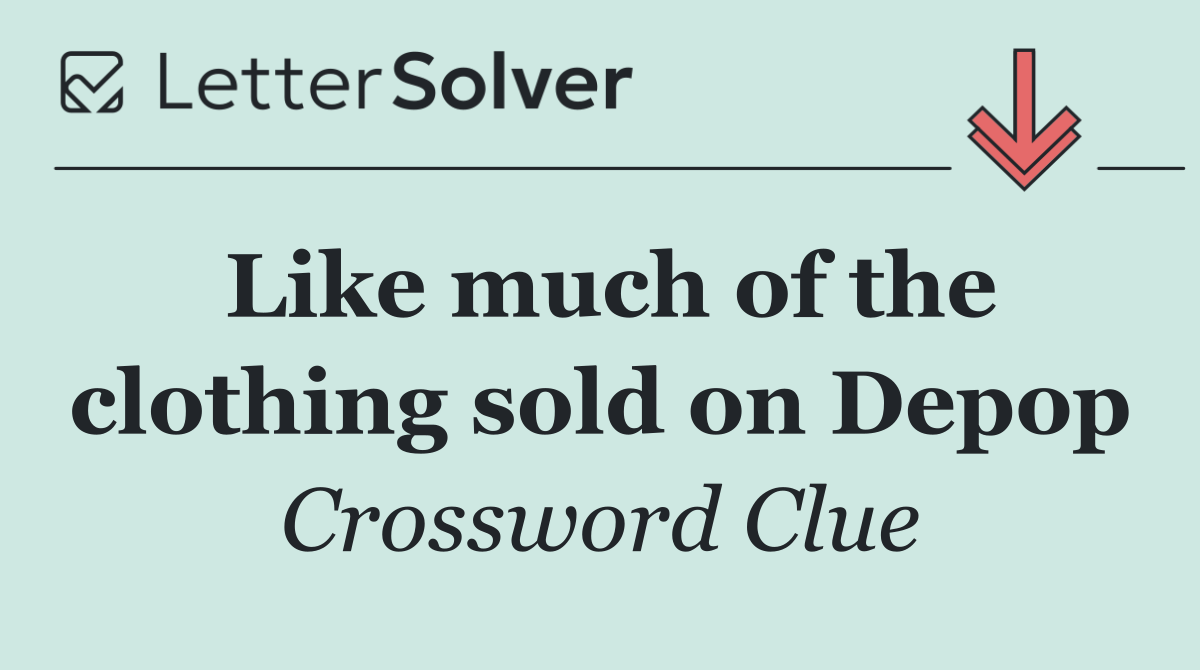 Like much of the clothing sold on Depop