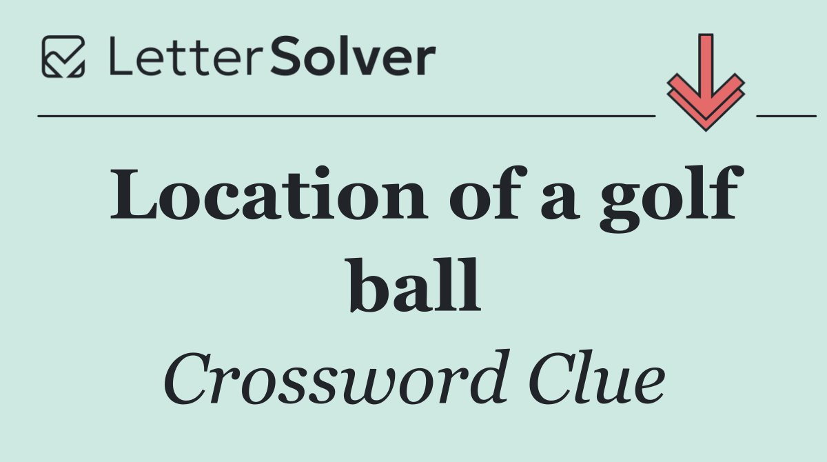 Location of a golf ball